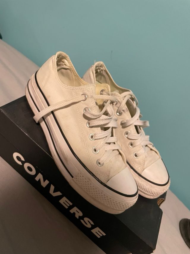 Converse All Star Plataforma Blancas