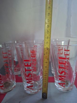 6 Vasos Cerveza Amstel