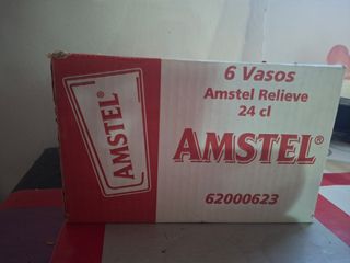 6 Vasos Cerveza Amstel