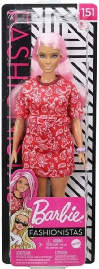 Barbie Fashionistas Pelo Rosa