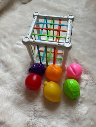 Brinquedo Bebé Cubo Encaixe Frutas
