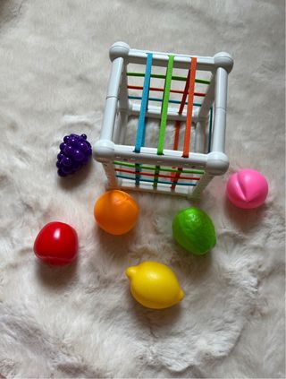Brinquedo Bebé Cubo Encaixe Frutas