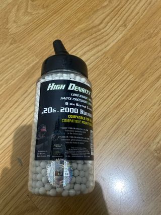 Bolas Airsoft 6mm .20g - 2000 uds