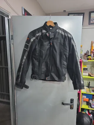 Chaqueta de moto infantil de cordura con forro ter