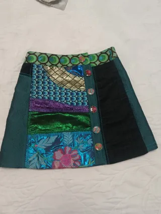 Falda Desigual Talla 38 Patchwork
