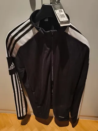 Chaqueta Adidas fina negra y blanca