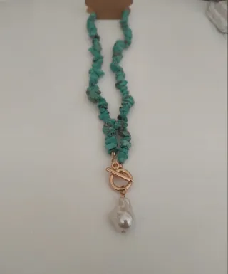 Collar Turquesas Perla Cierre T