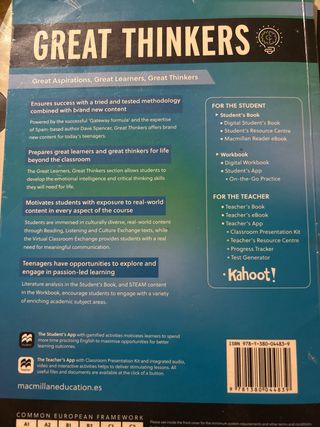 libro inglés GREAT THINKERS B2+ Student's book