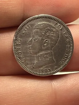 1 Peseta Alfonso XIII 1903 Argento