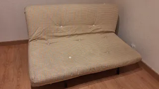 Sofá Cama Beige y Amarillo