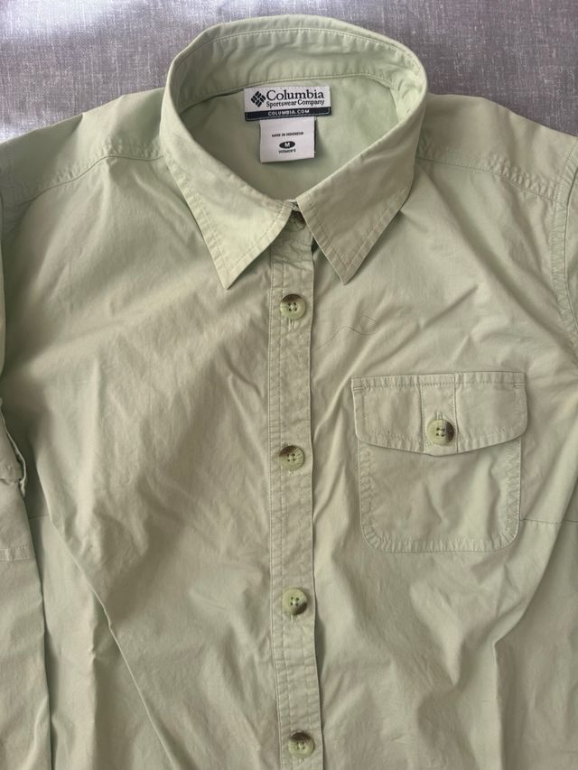 Camisa Columbia Outdoor Talla M Verde