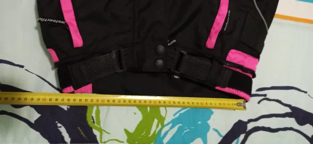 Pantalón Moto Cordura Mujer Negro/Rosa