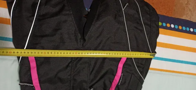 Pantalón Moto Cordura Mujer Negro/Rosa