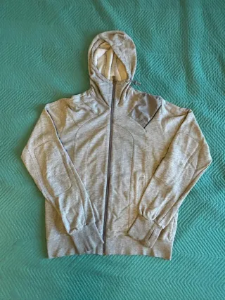 Felpa Adidas Grigia con Zip e Cappuccio
