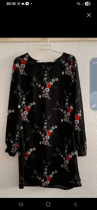 Vestido H&M flores manga larga