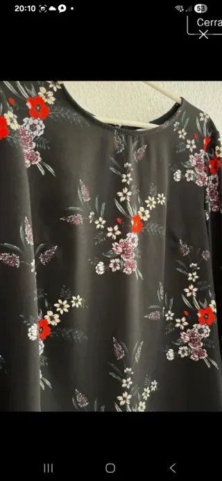 Vestido H&M flores manga larga