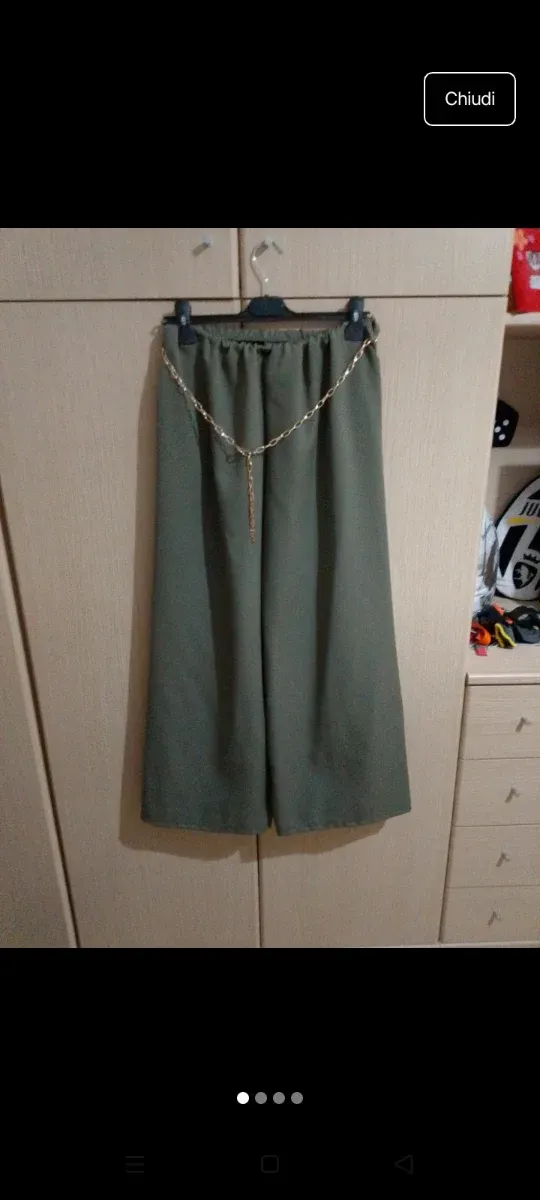 Pantaloni larghi verdi Veste fino ad una XL