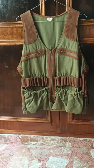Chaleco verde caza/pesca Talla L 42/44