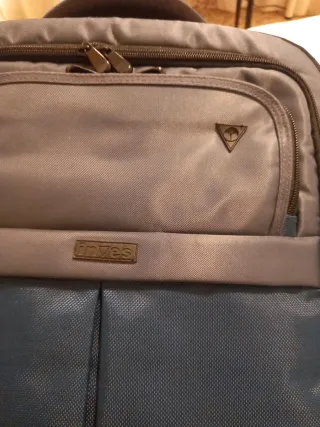 Mochila Portátil Inves Gris y Azul
