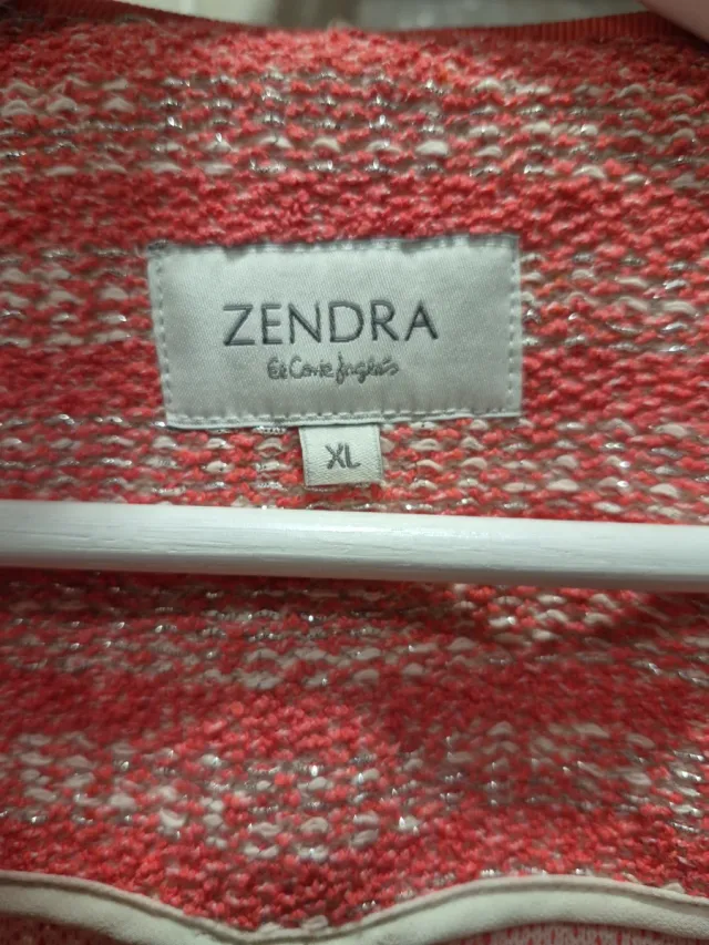 Chaqueta Zendra Rayas Rosas y Beige,muy rebajada