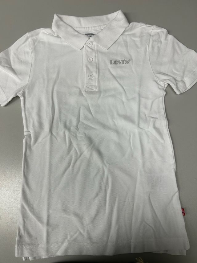 Polo Levis niño manga corta blanco