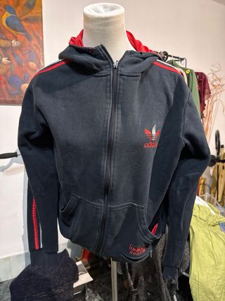 Casaca Adidas Negra y Roja