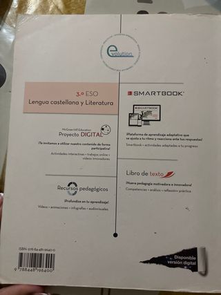 Libro Lengua castellana y Literatura 3 ESO