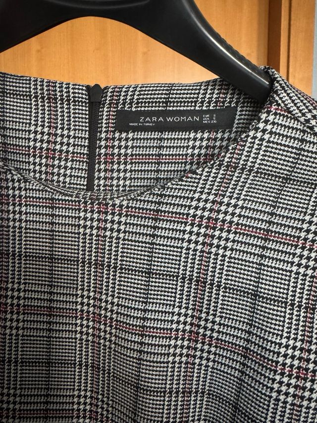 Abito Zara fantasia quadri tg S