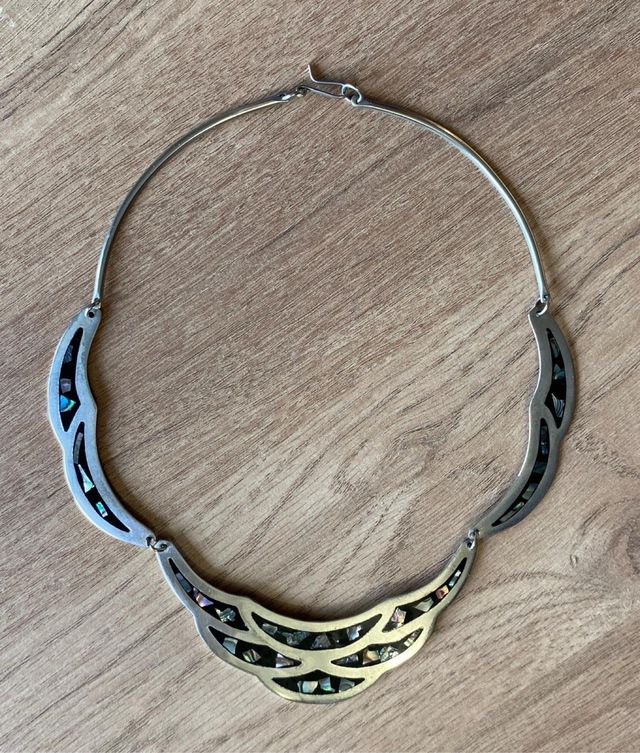 Collar alpaca nácar