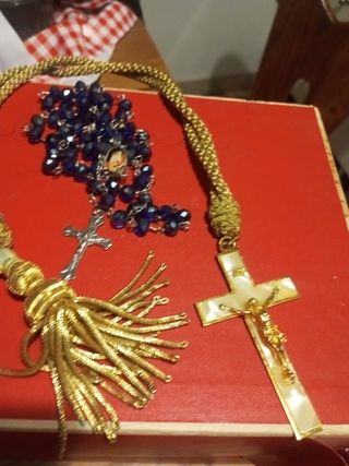 Lote objetos religiosos antiguos