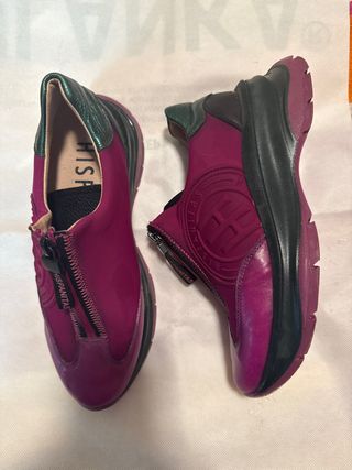 Zapatillas Hispanitas Moradas y Verdes 