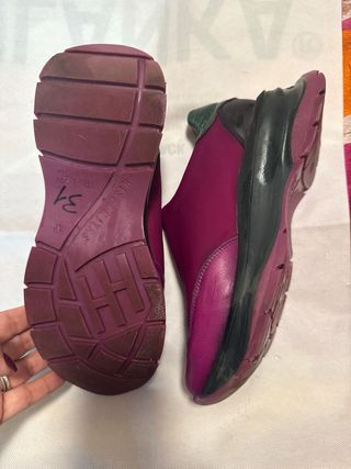 Zapatillas Hispanitas Moradas y Verdes 