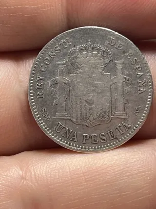 Spagna 1 Peseta Alfonso XIII 1900 Argento