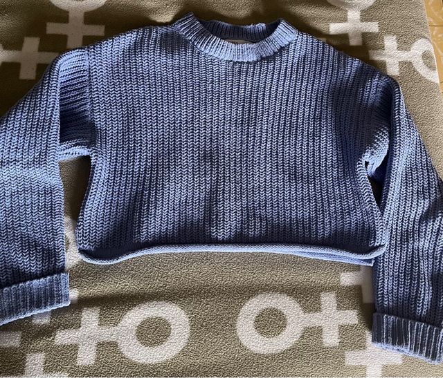 Jersey corto azul tejido