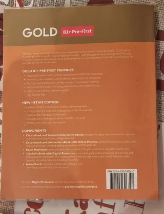 Coursebook GOLD B1+ Pre-First ISBN: 9781292202297