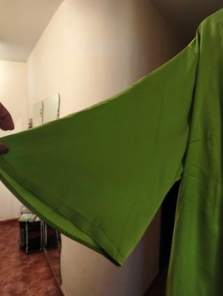 Vestido/casaca raso verde talla única