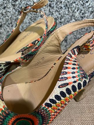 Zapatos Ochenteros Plataforma Multicolor