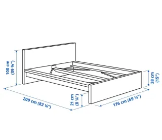 Estructura Cama MALM Marrón