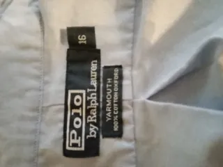 Polo Ralph Lauren Camisa Oxford Talla 16 Azul