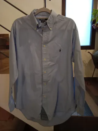 Polo Ralph Lauren Camisa Oxford Talla 16 Azul