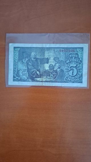 Billete 5 Pesetas Banco de España 1943