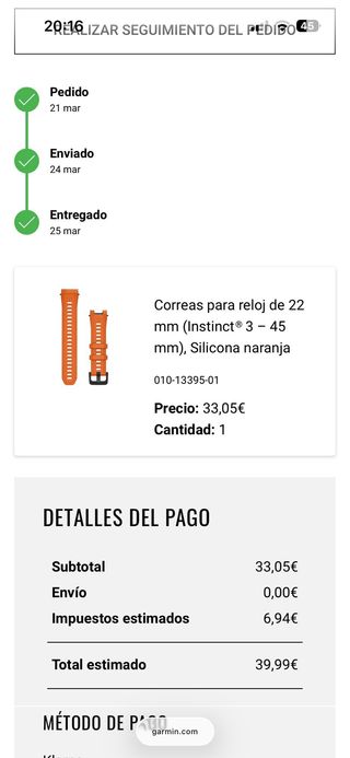 Correas Garmin instinct 3 Amoled 45mm