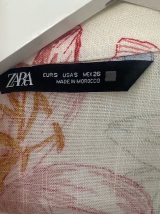 Camisa Zara Larga Estampada Flores