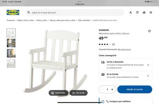 Mecedora infantil en perfecta condicion