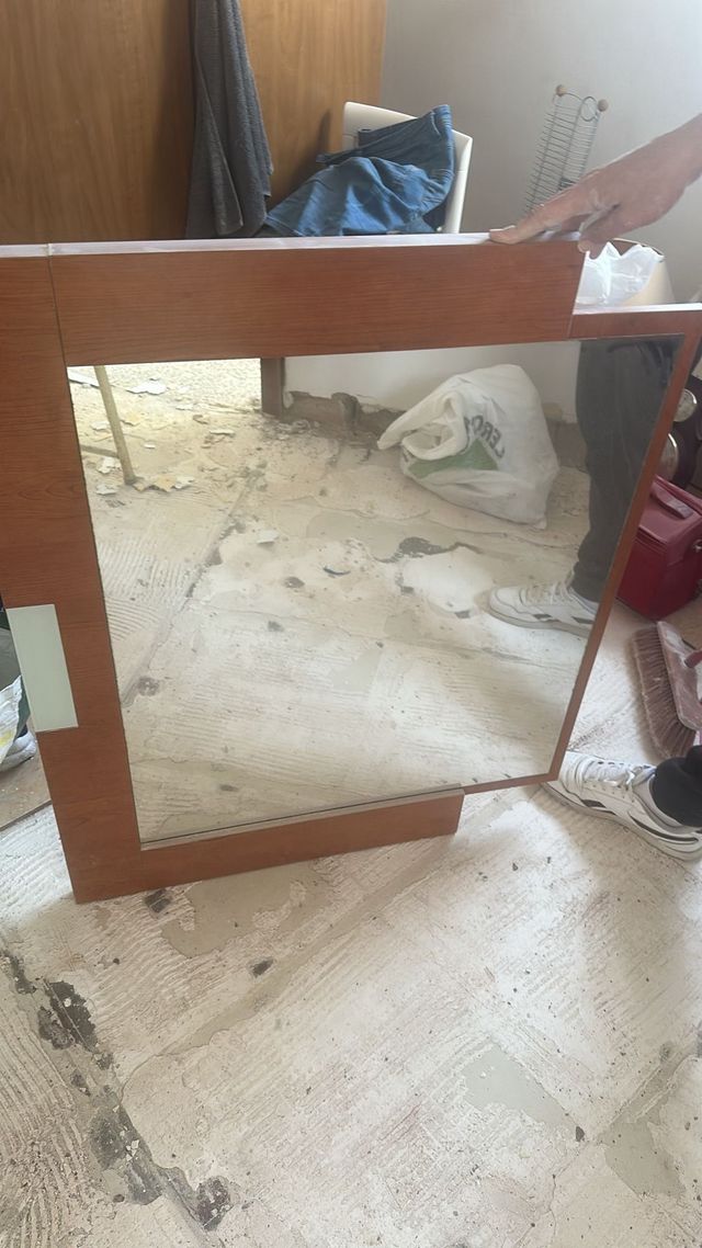 Espejo madera asimétrico