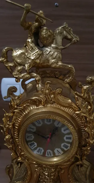 Reloj de sobremesa bronce portugués