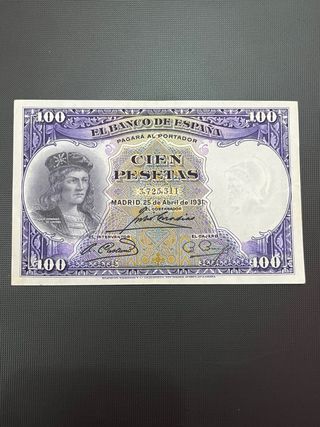 Billete 100 Pesetas Banco de España 1931