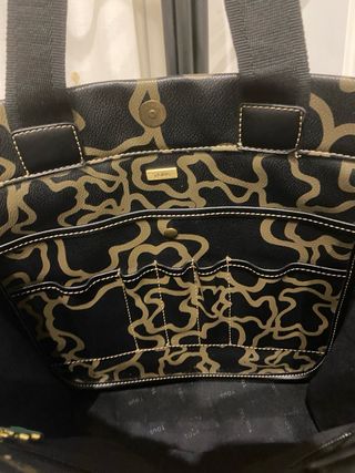 Bolso Tous Negro y Dorado