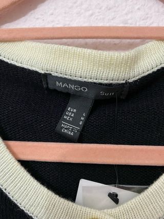 Chaqueta Mango Negra y Blanca