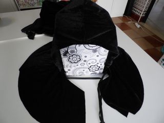 Disfraz Bruja Negro/Blanco Talla Única